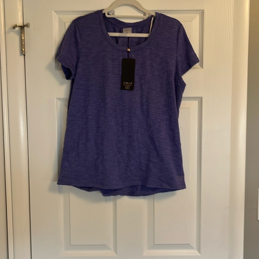 Short Sleeve Drape Back Tee Shirt